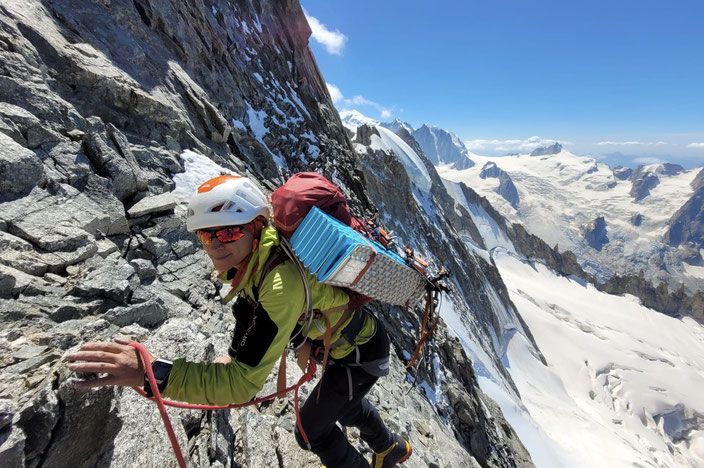 Torinohütte, Refugio Torino, Rochefortgrat, Entrèves, Aiguille du Rochefort, Dome du Rochefort, Pointe Young, Pointe Marguerite, Pointe Hélène, Pointe Croz, Pointe Walker, Pointe Whymper, Grandes Jorasses, Überschreitung, Bivacco Ettore Canzio, Rif