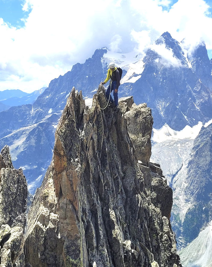  Granit klettern, Bergtour, Pointe des Cinéastes, Südgrat, Refuge du Glacier Blanc, Frankreich, Überschreitung, traverse, Gratklettern, Gratkletterei, Dauphiné, écrins, 