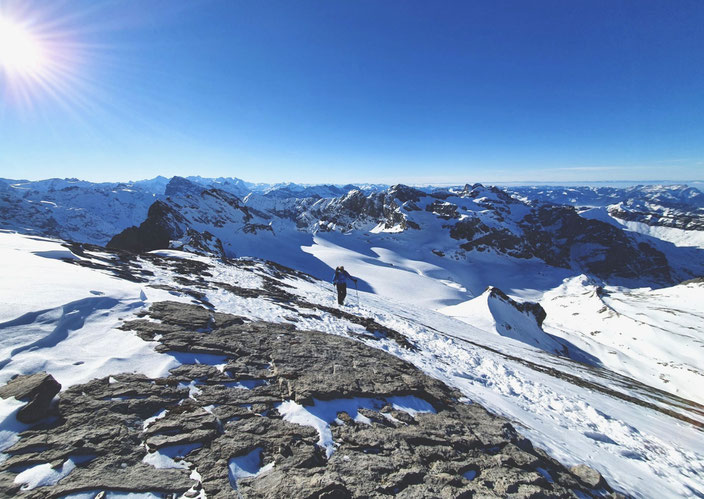 Skitour, Uri Rotstock, Schweiz, Uri, Isenthal, St. Jakob, Uri Rotstock, Brunnistock, Ruchstock, Lauberz, Gitschenhörelihütte, Altdorf, Bösenboden, Vorgipfel, Südostgrat