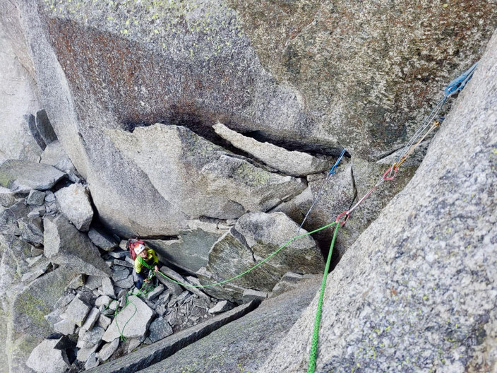 Frendopfeiler, Frendo spur, Chamonix, Aiguille du Midi, Nordwand, North face, Plan d l'aiguilles, Lac Bleu