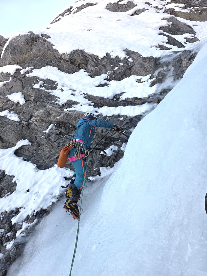 Eisklettern, Graubünden, Sertig, Schweiz