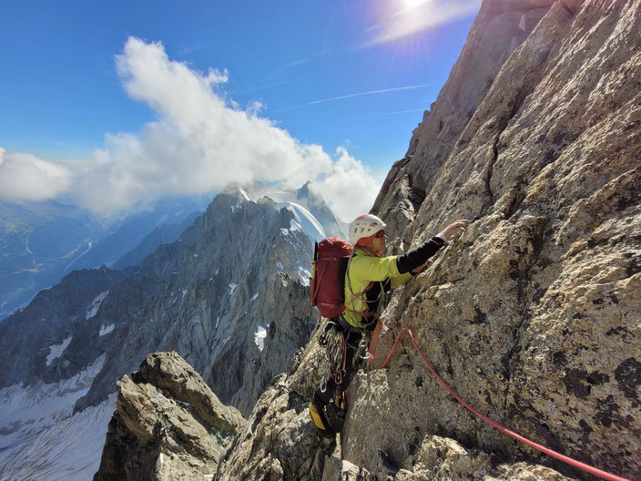 Torinohütte, Refugio Torino, Rochefortgrat, Entrèves, Aiguille du Rochefort, Dome du Rochefort, Pointe Young, Pointe Marguerite, Pointe Hélène, Pointe Croz, Pointe Walker, Pointe Whymper, Grandes Jorasses, Überschreitung, Bivacco Ettore Canzio, Rif