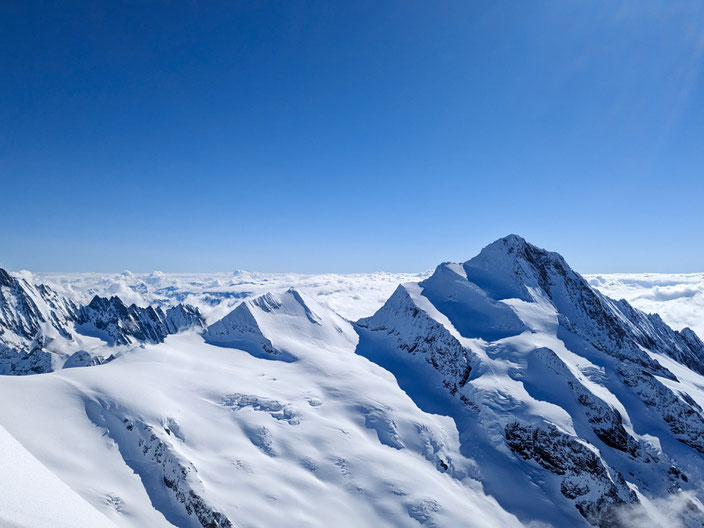 Skihochtour Gross Grünhorn, Finsteraarhorn, Grosses Grünhorn, Mönchsjochhütte,  