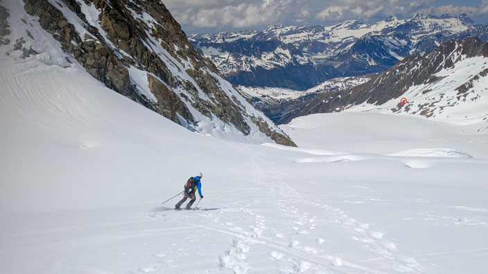 Chamonix, le Tour, Aiguille du Chardonnet, Goulotte Escarra, Escarra Gully, Nordwand, North face, REFUGE ALBERT 1ER