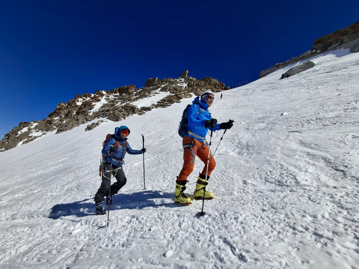 Skihochtour, Gran Paradiso, Aosta, Valle d'Aosta, Viertausender, Rifugio Vittorio Emanuele II Nuovo