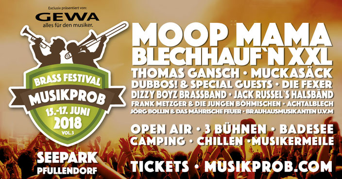 Lineup und Tickets für das MUSIKPROB Brass Festival