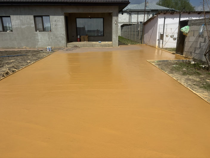 beton elicopterizat și amprentat