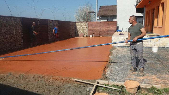 beton elicopterizat și amprentat