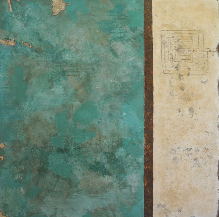 Labyrinth I, 2017, 140 x 140 cm