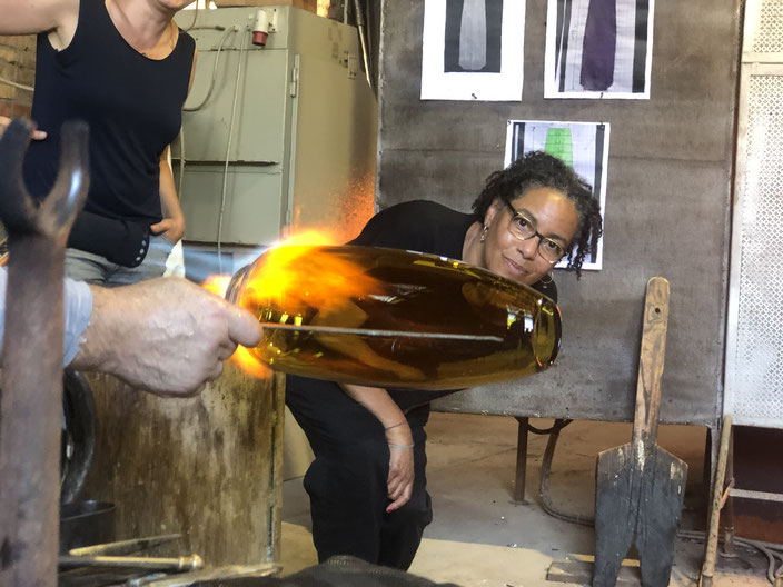 At work in the glass factory, Murano 2020