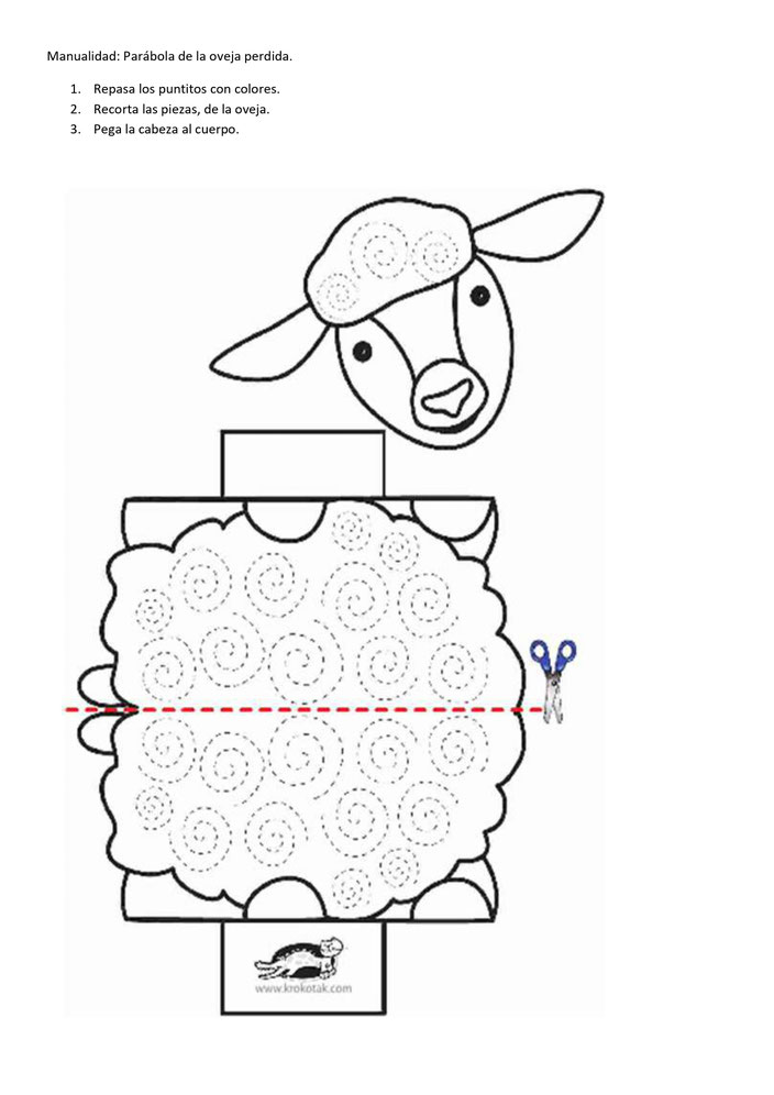manualidad oveja perdida