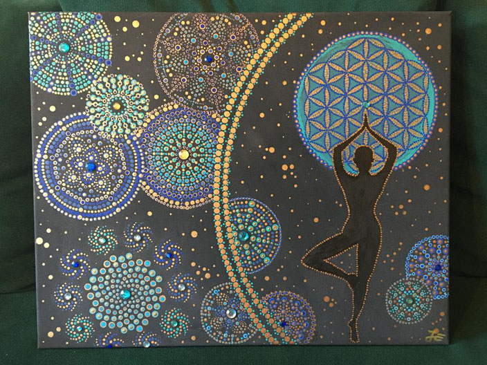 Verbunden mit dem Universum, Bildgröße 40 x 50 cm 