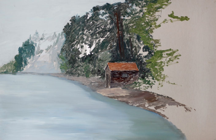 Hütte am Wasser