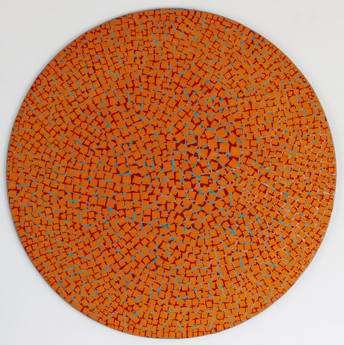                                              o.T., 10/2022, Öl auf Holz, Durchmesser 119,0 cm