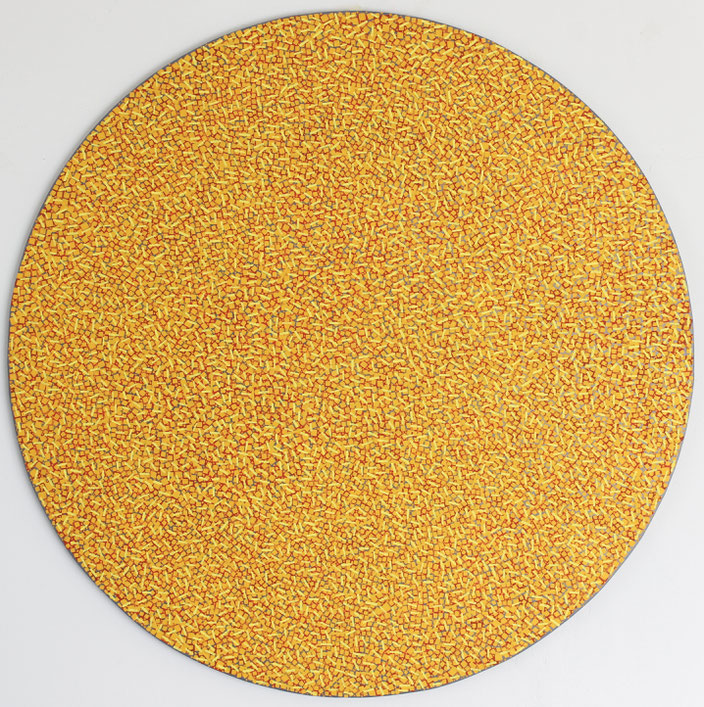 o.T., 11/2022, Öl auf Holz, Durchmesser 118,8 cm