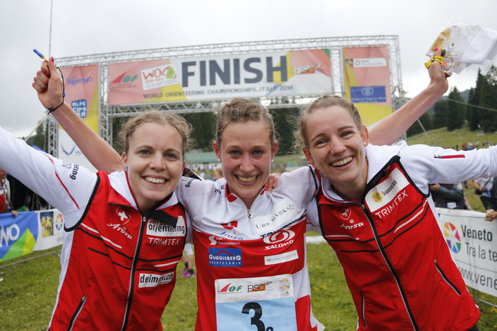 2014 - WM Italien Staffelsieg mit Sara Hertner (Lüscher) und Sabine Hauswirth