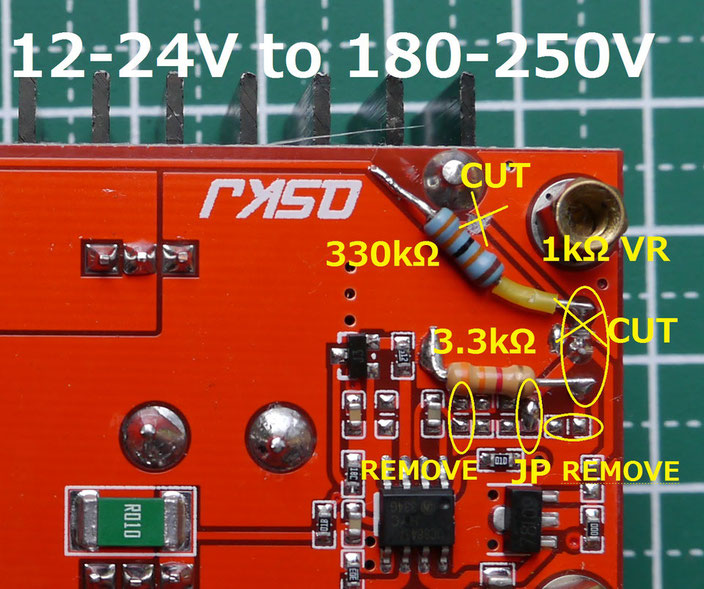 MODIFIED 12V to 180-250V DC-DC STEP UP POWER SUPPLY for Tube Amp B+high voltage boost converter 