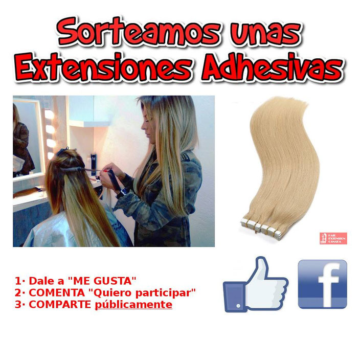 sorteos de extensiones de pelo
