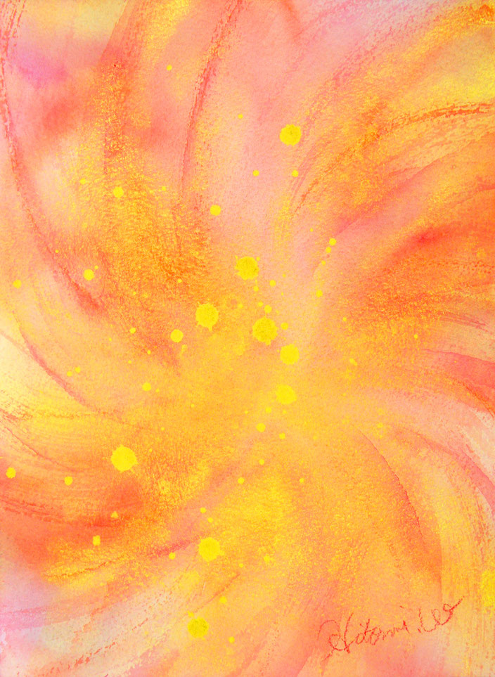 セントーレアの輝き（30×23cm・アクリル・2022年）　Radiance of Centaurea (30×23 cm · Acrylic · 2022)