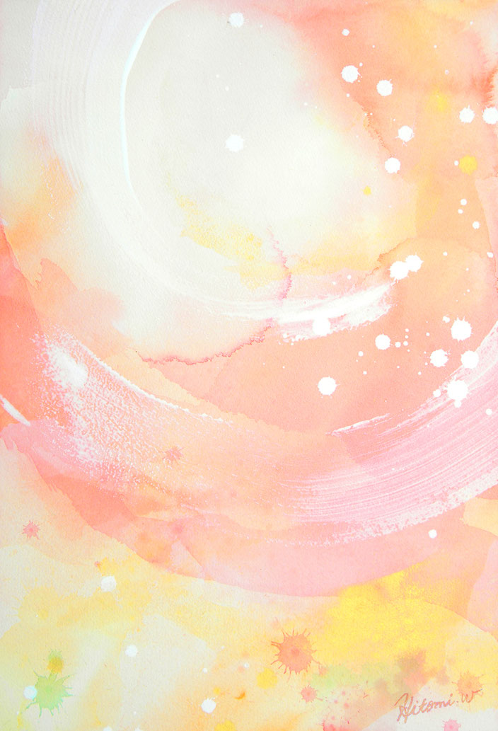 歓喜のらせん（54×35cm・アクリル・2017年・K様邸）　Spiral of Joy (54×35 cm · Acrylic · 2017 · Private Collection, Ms. K)