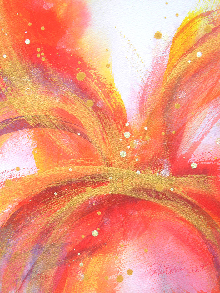 四神～朱雀～（30×23cm・アクリル・2022年・I様邸）　Four Guardians – Suzaku (30×23 cm · Acrylic · 2022 · Private Collection,Ms. I)