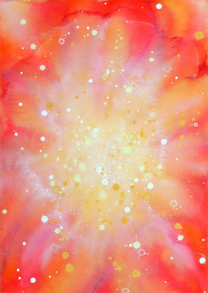 鳳凰梅（54×35cm・アクリル・2021年）　Plum Blossoms of the Phoenix (54×35 cm · Acrylic · 2021)