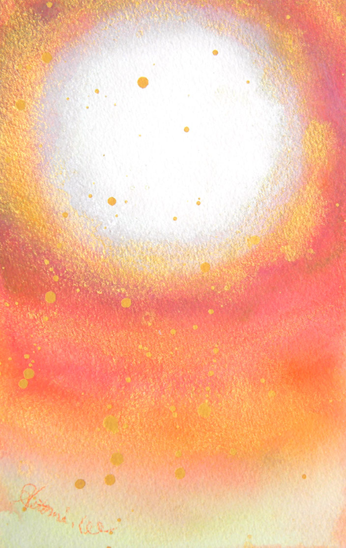 ひかりの粒子（21×13cm・アクリル・2022年）　Particles of Light (21×13 cm · Acrylic · 2022)
