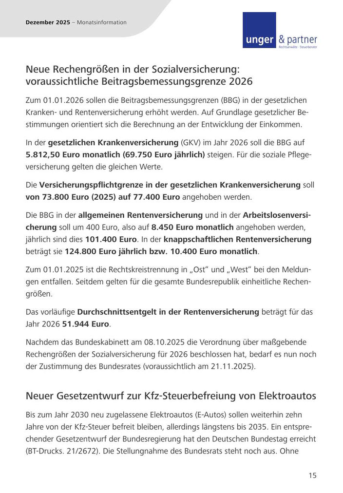 Mandanteninformationen Dezember 2025 - Seite 15