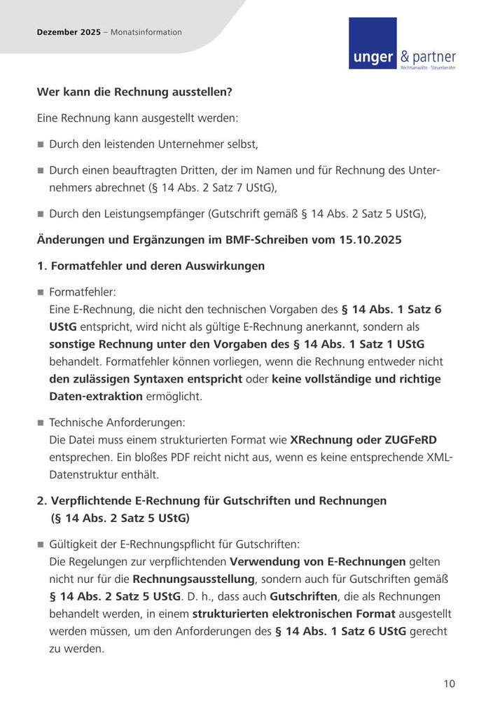 Mandanteninformationen Dezember 2025 - Seite 10