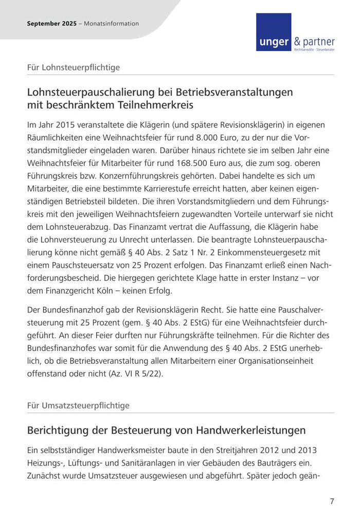 Mandanteninformationen September 2025 - Seite 7