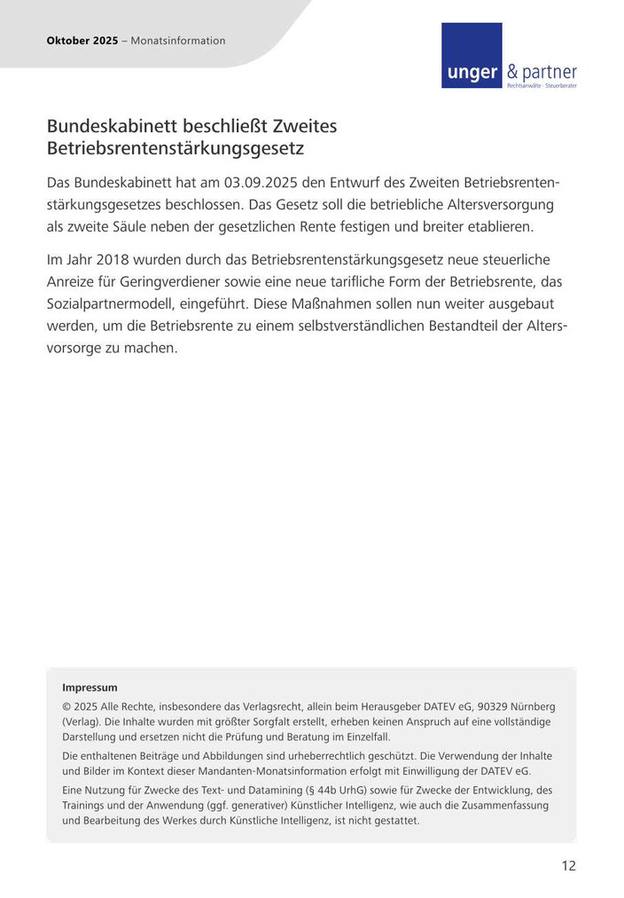 Mandanteninformationen Oktober 2025 - Seite 12