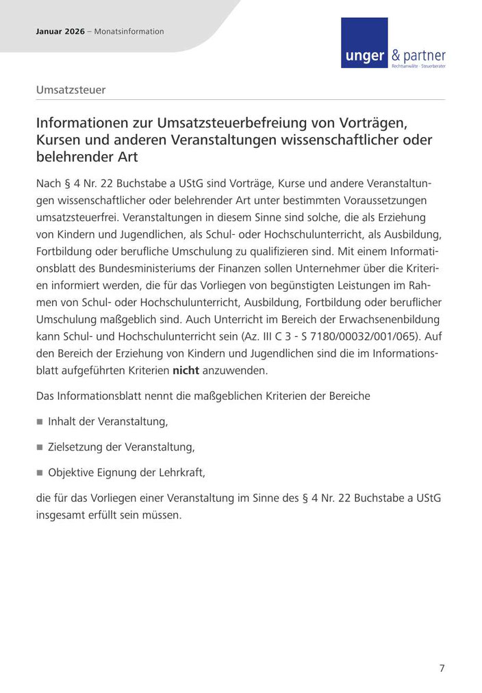 Mandanteninformationen Januar 2026 - Seite 7