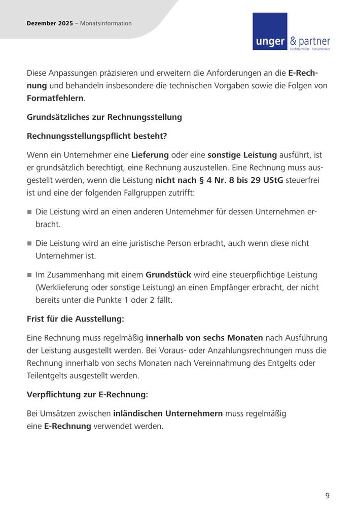 Mandanteninformationen Dezember 2025 - Seite 9