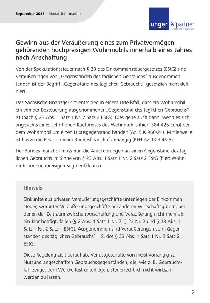 Mandanteninformationen September 2025 - Seite 5