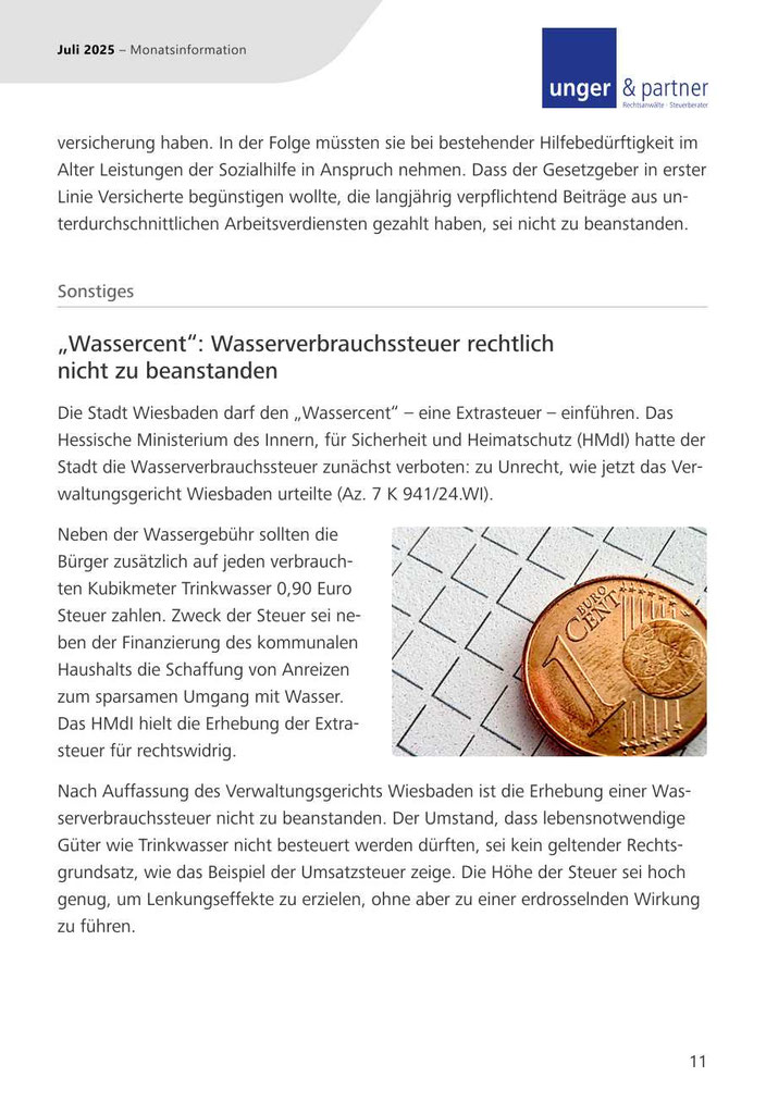 Mandanteninformationen Juli 2025 - Seite 11