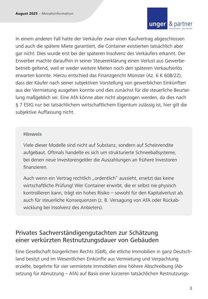 Mandanteninformationen August 2025 - Seite 3