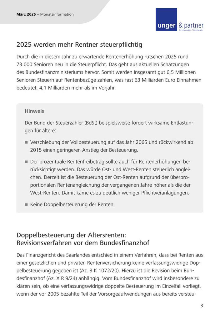 Mandanteninformationen März 2025 - Seite 3