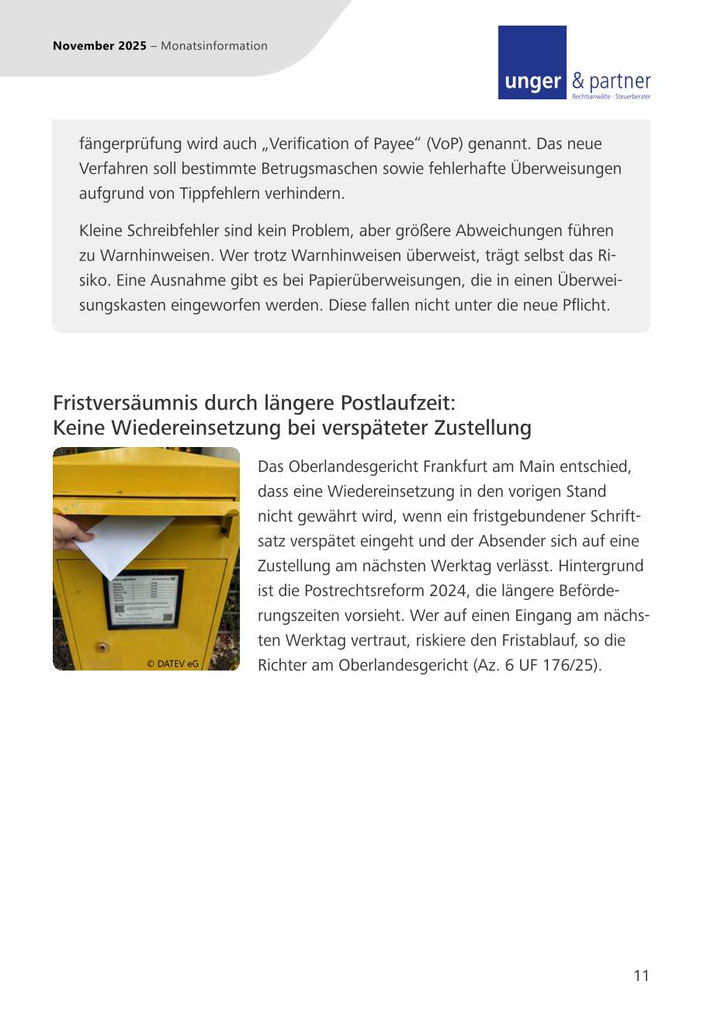 Mandanteninformationen November 2025 - Seite 11