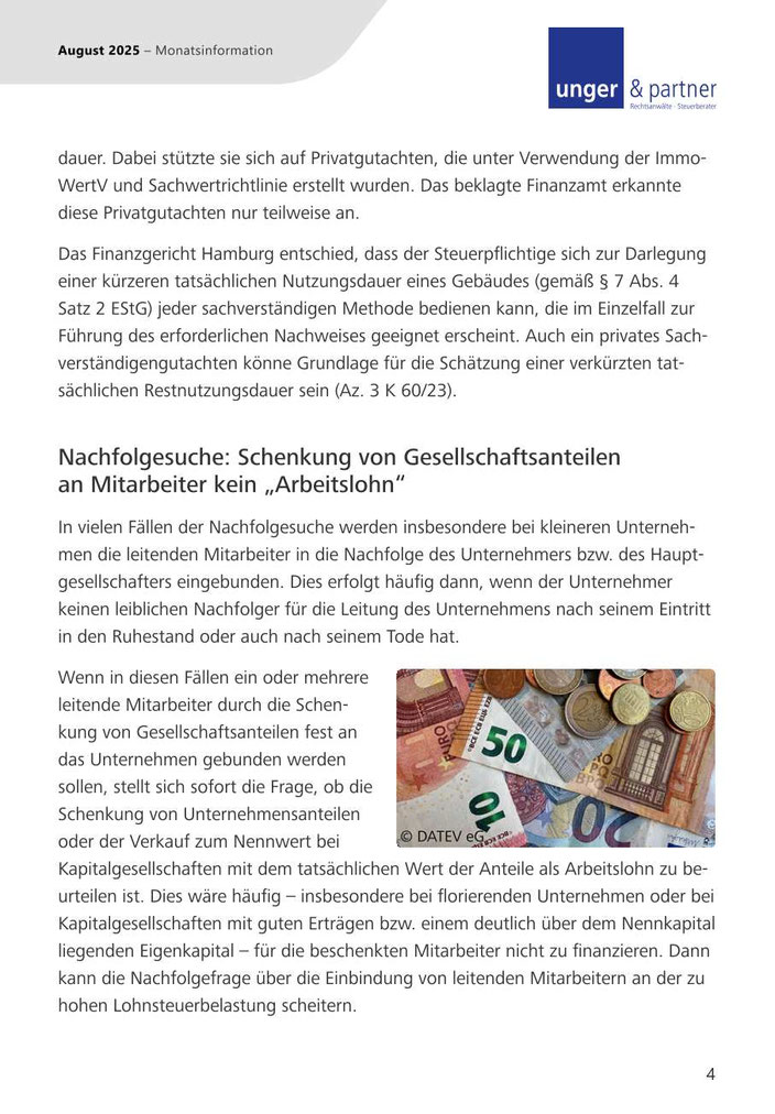 Mandanteninformationen August 2025 - Seite 4