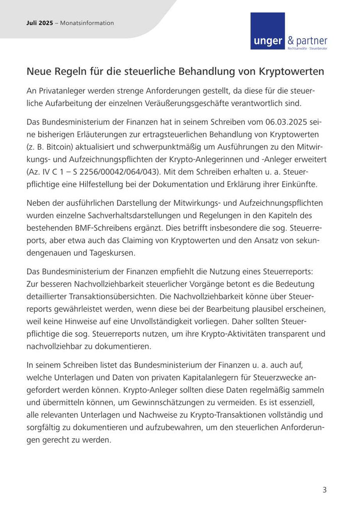 Mandanteninformationen Juli 2025 - Seite 3