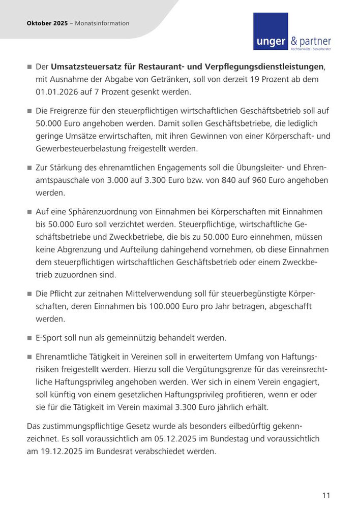 Mandanteninformationen Oktober 2025 - Seite 11