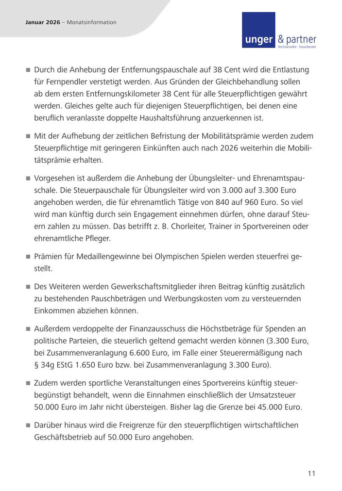 Mandanteninformationen Januar 2026 - Seite 11