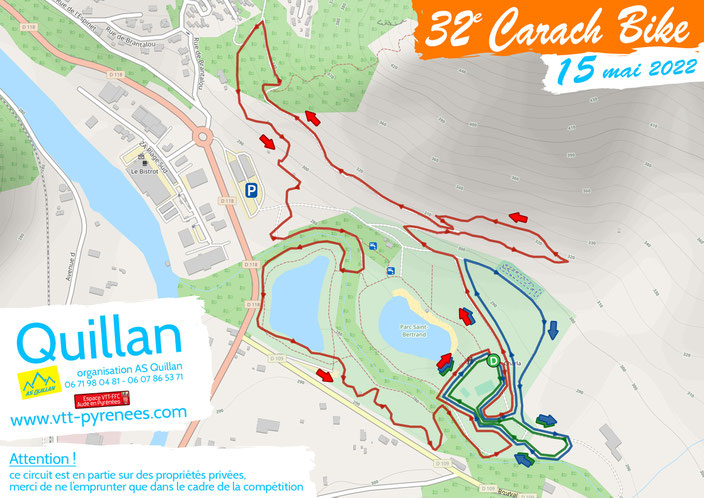 Carach Bike 2022 - carte des parcours