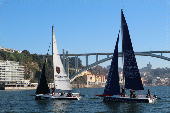 Segelboote auf dem Rio Douro
