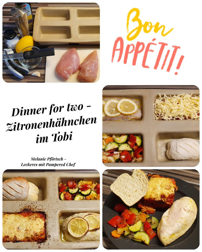 Dinner for two Zitronenhähnchen Tobi Mini-Kastenform Kuchengitter Knoblauchpresse Microplane Zester Elfe