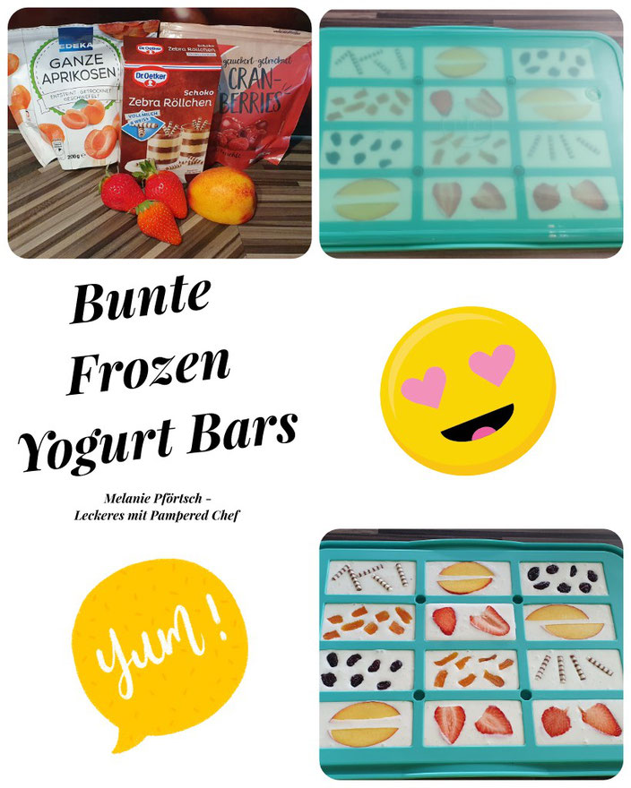 Bunte Frozen Yogurt Bars Snack Maker Set Pampered Chef
