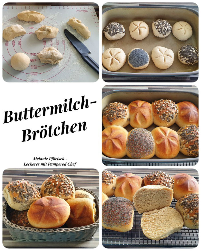 Buttermilch-Brötchen Grundset Pampered Chef Stoneware Kuchengitter Zauberstein Ofenhexe