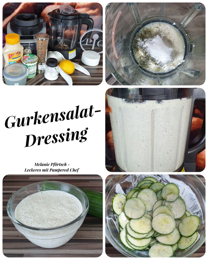 Gurkensalat-Dressing Deluxe Blender Pampered Chef Glasschüssel Elfe