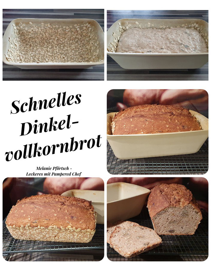 Schnelles Dinkelvollkornbrot Zauberkasten Stoneware Pampered Chef