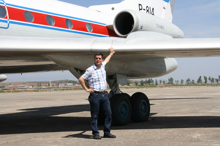 Mirko Schinnerling in Nordkorea mit einer TU 348-3